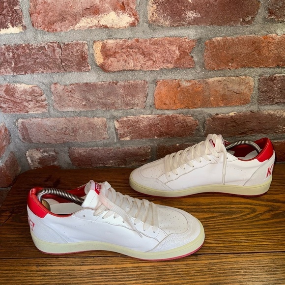 Golden Goose Women's Ball Star in white leather with red star and heel tab Sz 42 - Picture 3 of 15